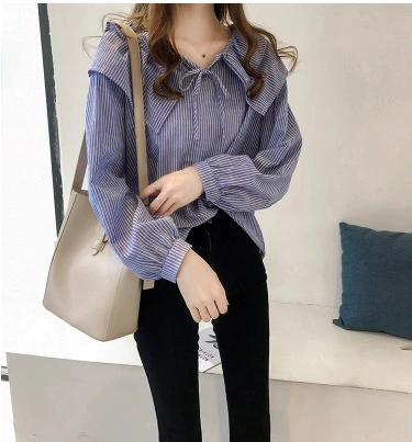 Платье-воротничок-дракула Oversize блузка, корейский стиль, новая коллекция 2023, доступно 2–4XL