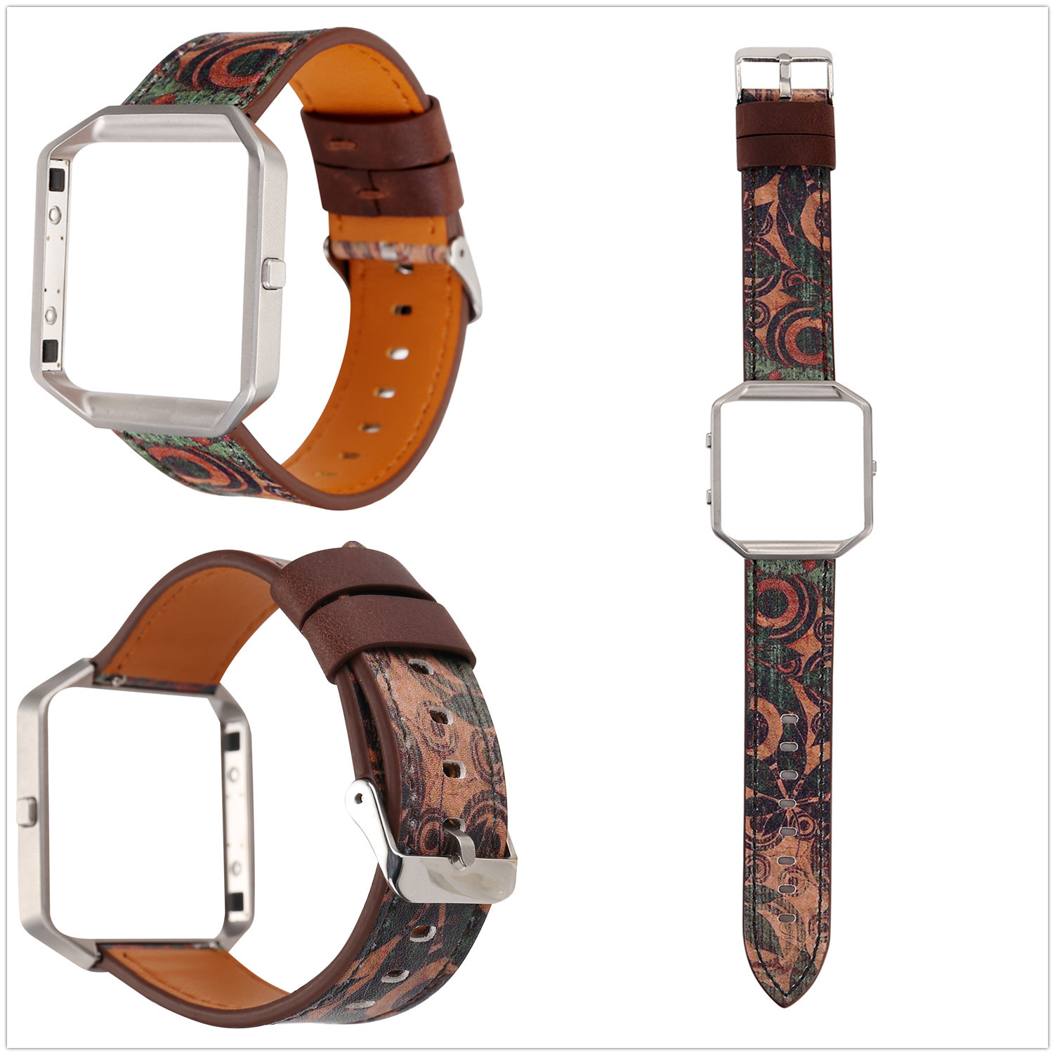 fitbit blaze复古花绿花