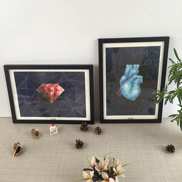 Solid Wood photo frame picture frame wholesale 5 inch -12 inch A4 large size log color solid wood photo frame creative picture frame