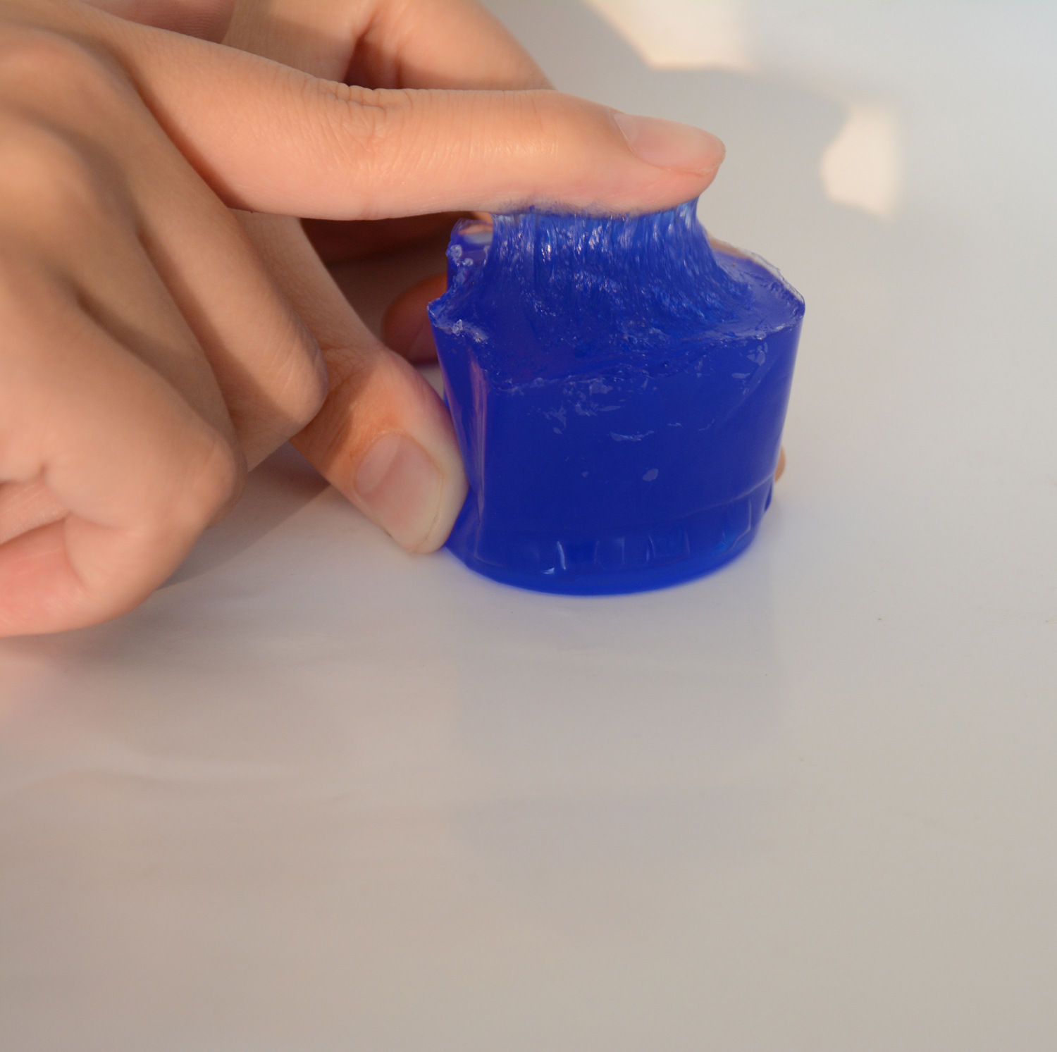 带粘性凝胶状l蓝色双组分加成型有机硅灌封密封胶液槽胶