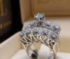 Elegant Women Jewelry Wedding Set Rings White Ring Size 5-11