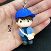 Cute doll for badminton, keychain, metal accessory, Birthday gift