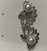 Metal earrings, flowered, plus size