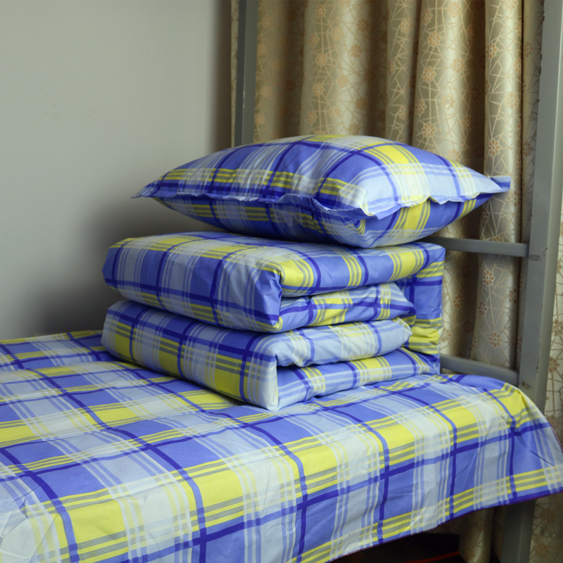 三件套钻石绒被罩床单枕套学生宿舍上下架子床单人地摊三件套批发|ru