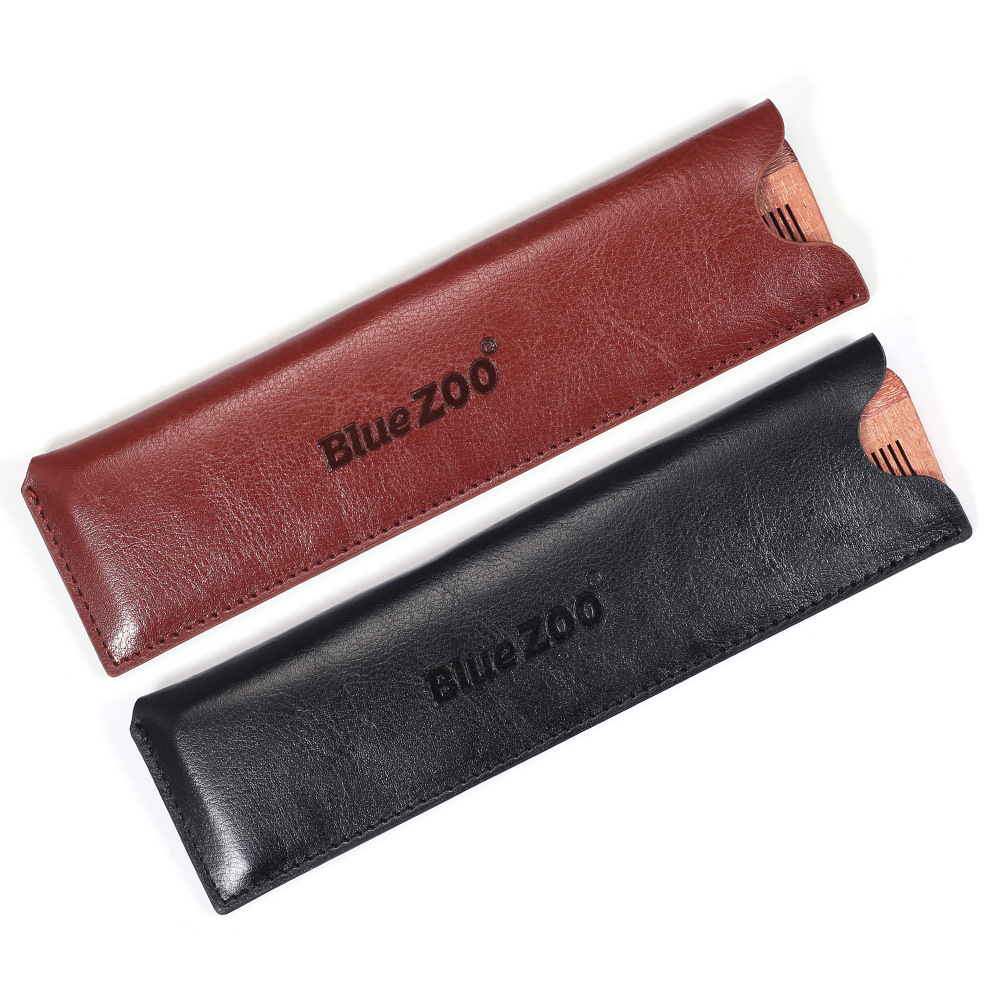 BlueZOO-Saco de couro e pente de sândalo