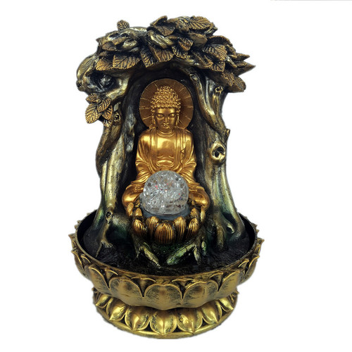 Cross-border new creative resin Buddha statue craft water feature fountain item source of production