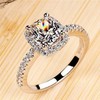 Fashionable square zirconium, ring with stone, European style, wish, Amazon, ebay