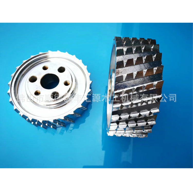 四面刨钢轮140*50*35六螺丝孔 木工机械配件输送轮 斜齿压料轮