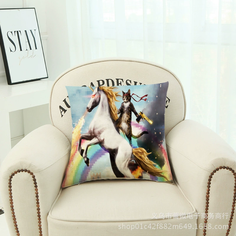 Cartoon summer pillow, fresh seat, sofa, pillowcase