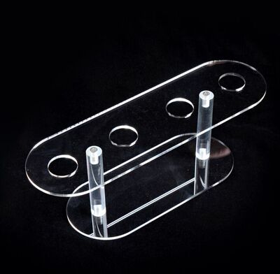 厂家批发 定制亚克力有机玻璃透明4孔花型蛋筒支架冰淇淋展示架