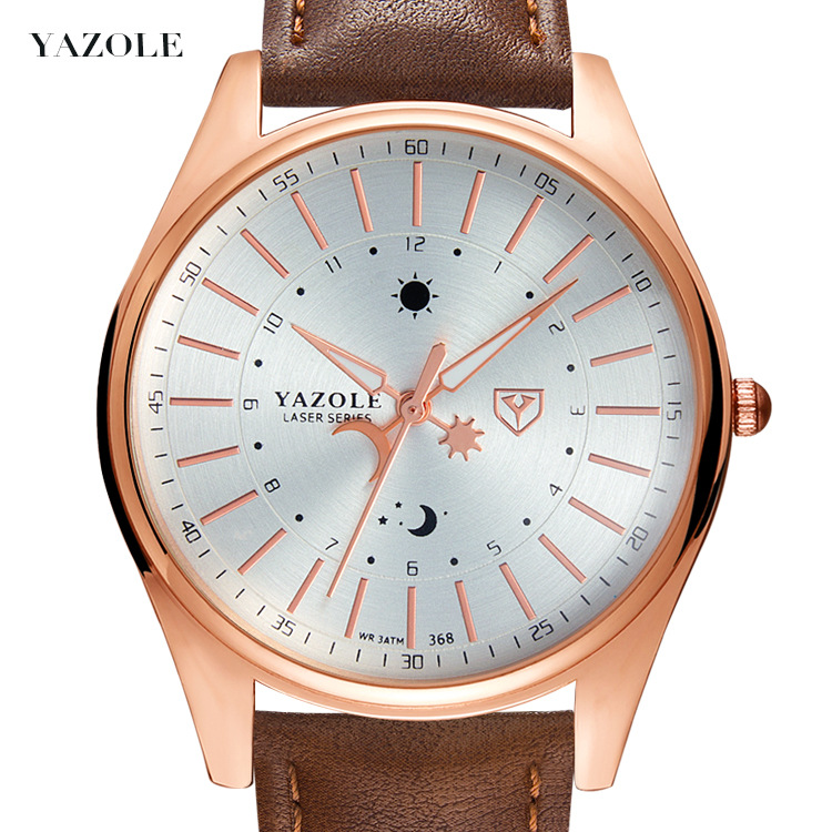 Yazole368 Watches Mens Waterproof Business Watch Wholesale Manufacturers Word Quartz Watch Custom Logo