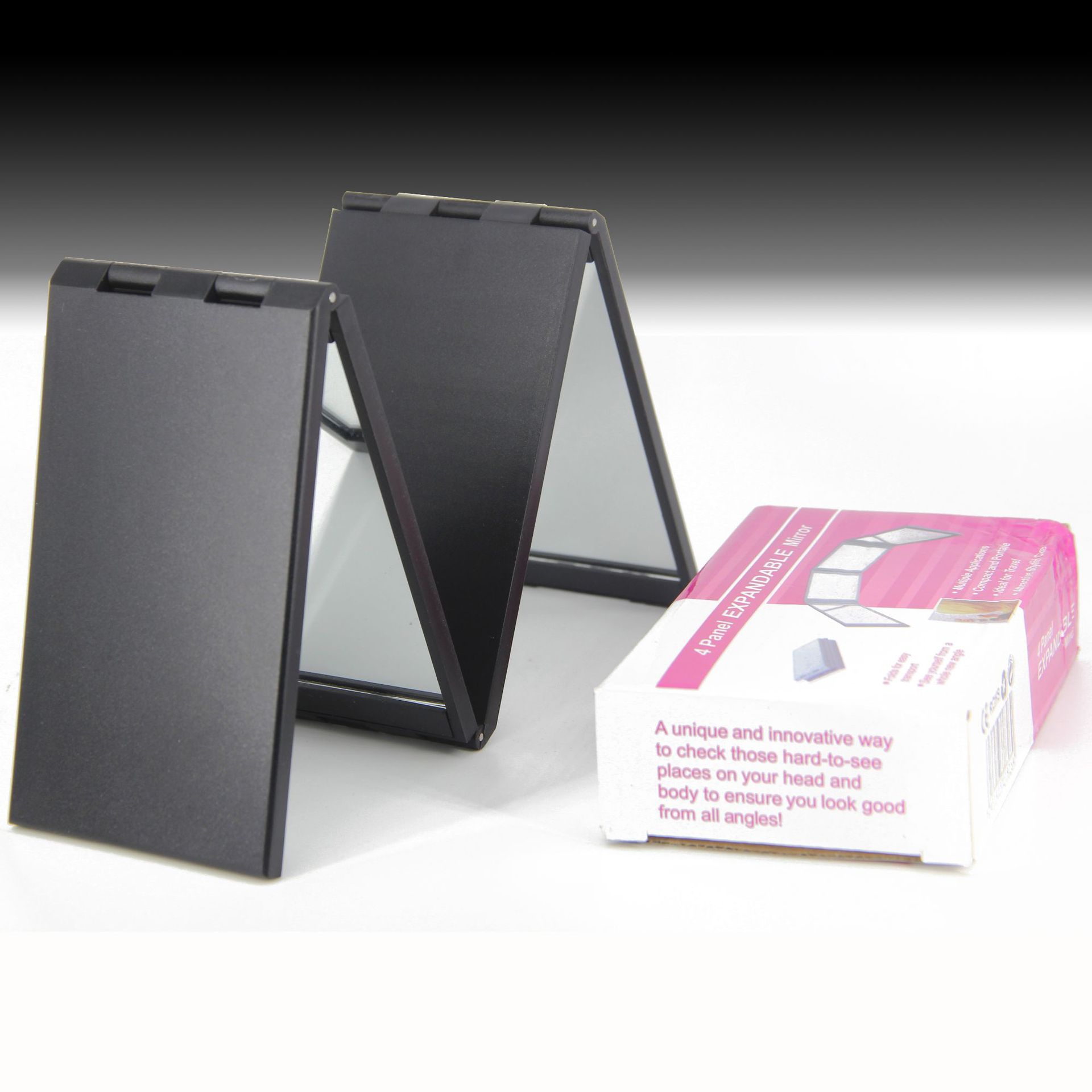 可折叠360度镜子增发纤维助手应急假发瞬间浓密稀薄发质不堵塞毛