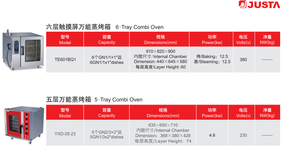 佳斯特YXD-05-23五层万能蒸烤箱炉商用高端蒸烤箱