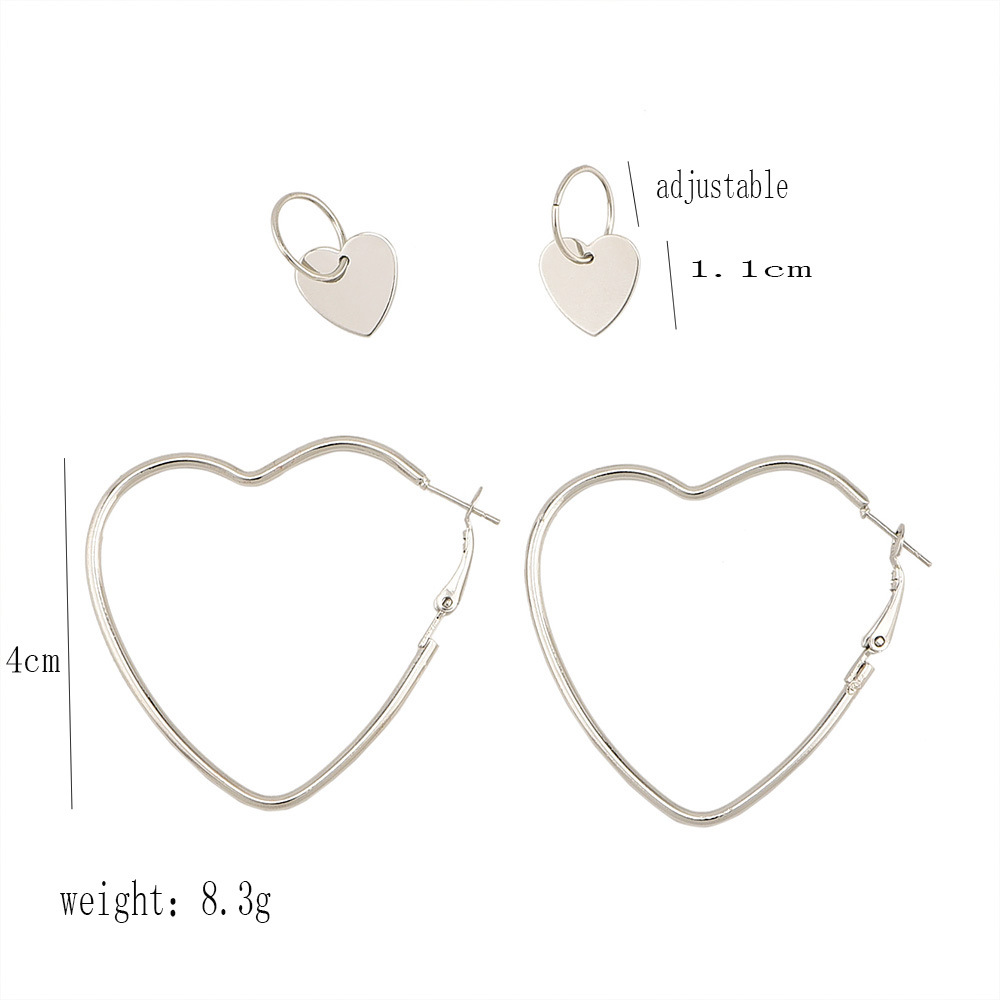 Fashion Peach Heart Earrings display picture 1