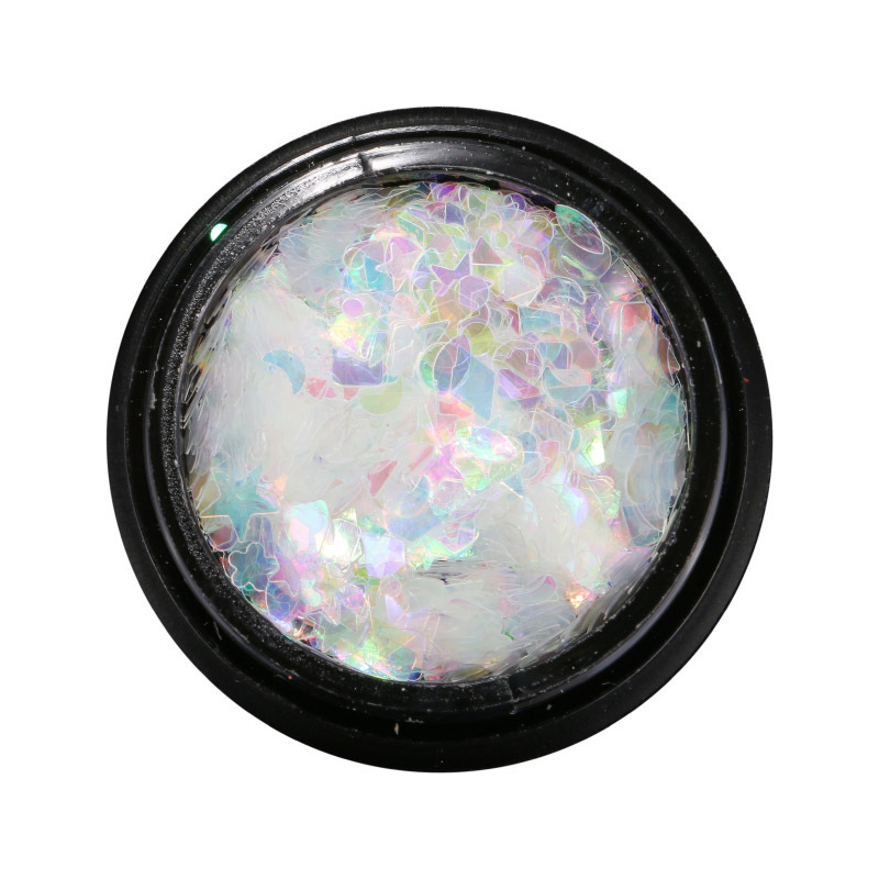 Concubina DIY belleza de uñas colorido amor Luna estrella de cinco puntas Luna lentejuelas mezclado colorido transparente belleza de uñas amor lentejuelas