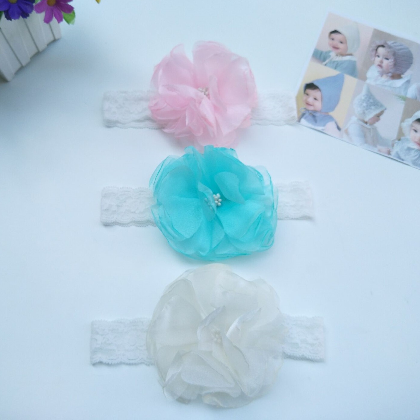 Cute Flower Cloth Hair Band display picture 6