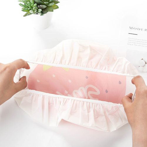 Japanese style cute fruit cartoon waterproof bathing shower cap adult women's shower cap bathing shampoo anti-oil cigarette butt cover