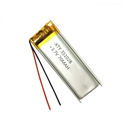 批发聚合物纯钴锂电池351028- 70mAH 无线遥控器电池