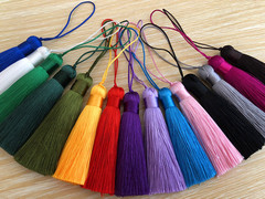 8CM短胖流蘇垂直冰絲小流蘇吊穗書籤服裝髮簪胖流蘇穗子多色