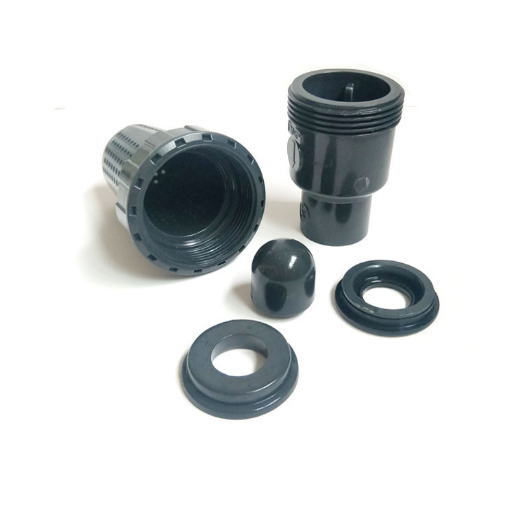 PVC球式底阀塑料圆孔带网止回阀过滤终端逆止阀门50水泵75水井110