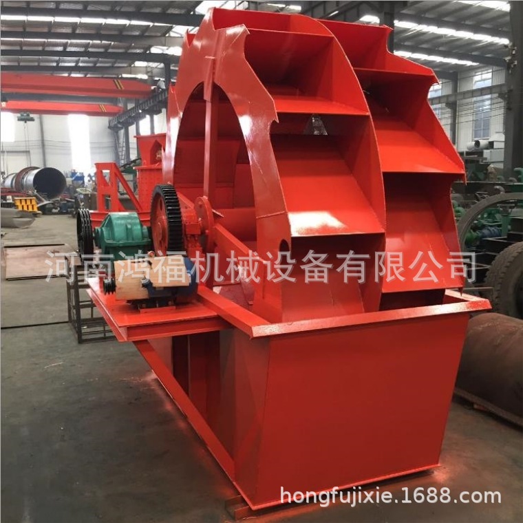 福建水力沙场砂石清设备 2021风火轮水轮机 双轮式洗砂机洗石机