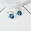 Earrings, three dimensional crystal, Korean style, wholesale, with gem