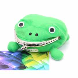 可爱绿色青蛙硬币袋角色扮演道具毛绒玩具钱包日常磨损和撕裂