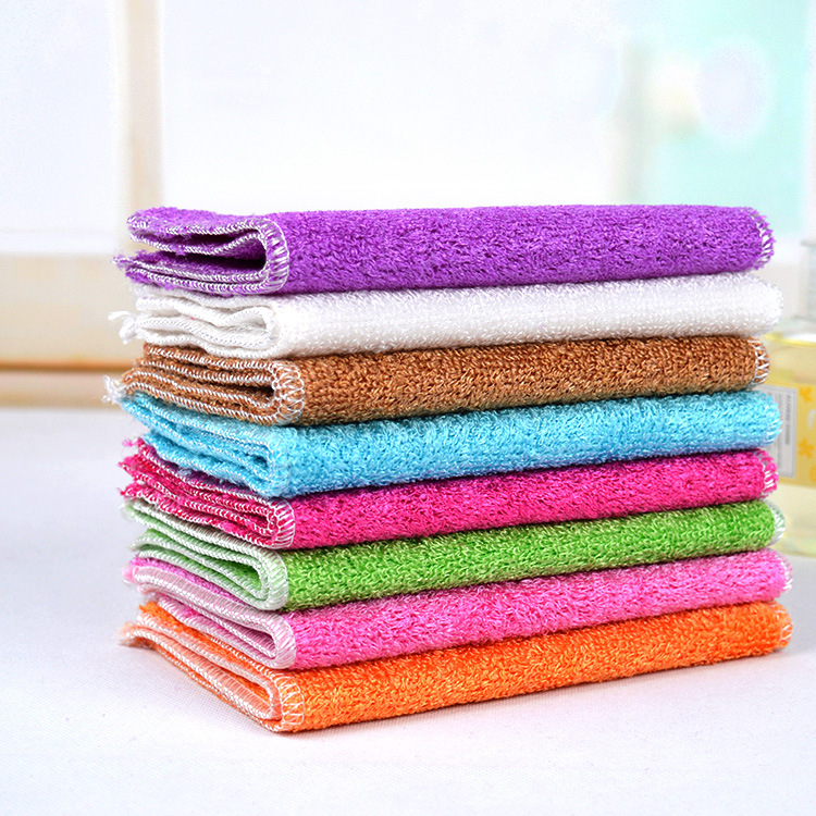 韩式百洁布竹纤维二代洗碗巾清洁巾 不沾油双层清洁抹布厂家批发|ms