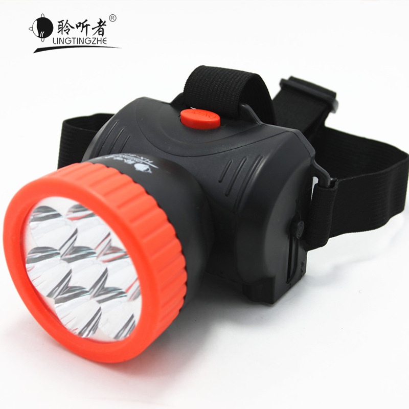 7 headlights LED Strong light Head mounted Flashlight charge outdoors Long shot Fishing Lights Hunting charge Miner's lamp