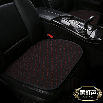 cover small three-linen, Seat cushion, seat cover - front-row-single-black-and-red