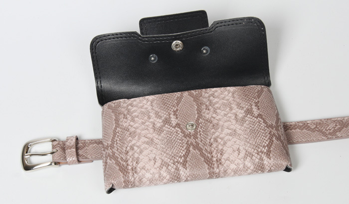 Chain Snake Pattern Thin Belt Waist Bag display picture 8