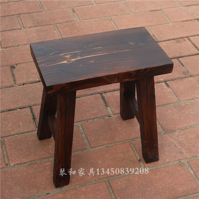 chair black Dining chair Chinese style classical thickening Fangdeng solid wood pine Fangdeng hotel Hot Pot Meals stool Retro Dining chair