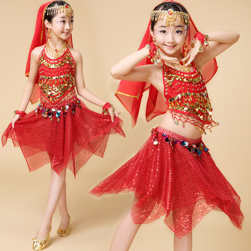 New Children's Indian Dance Costumes for Children's Day, Belly Dance Girls' Performance Costumes, Tianzhu Girls' Performance Costumes