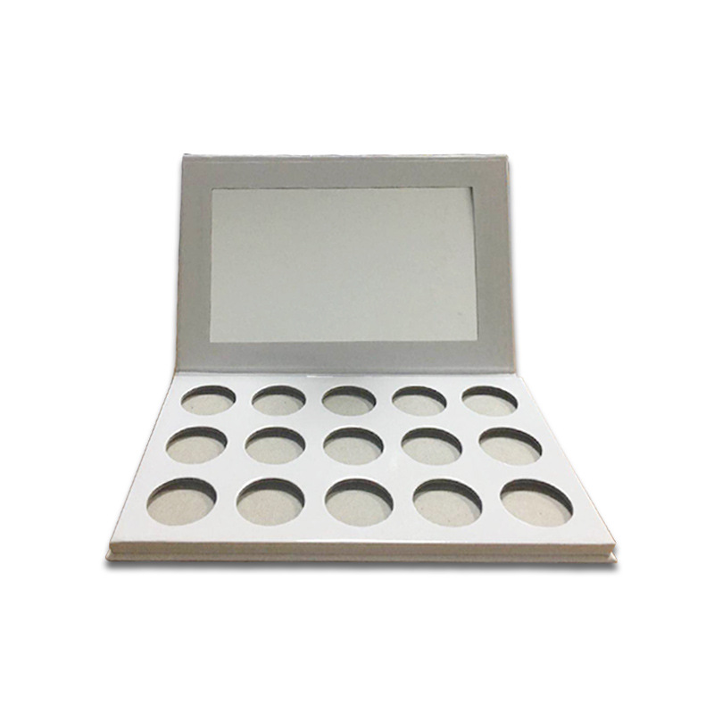 大量现货白色15孔眼影盒无LOGO磨砂空盒 彩妆盒 化妆品盒子包装盒