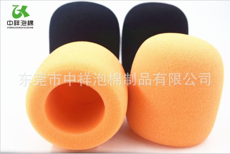 中祥高密度海绵话筒套植绒海绵话筒套 麦克风U型O型话筒套