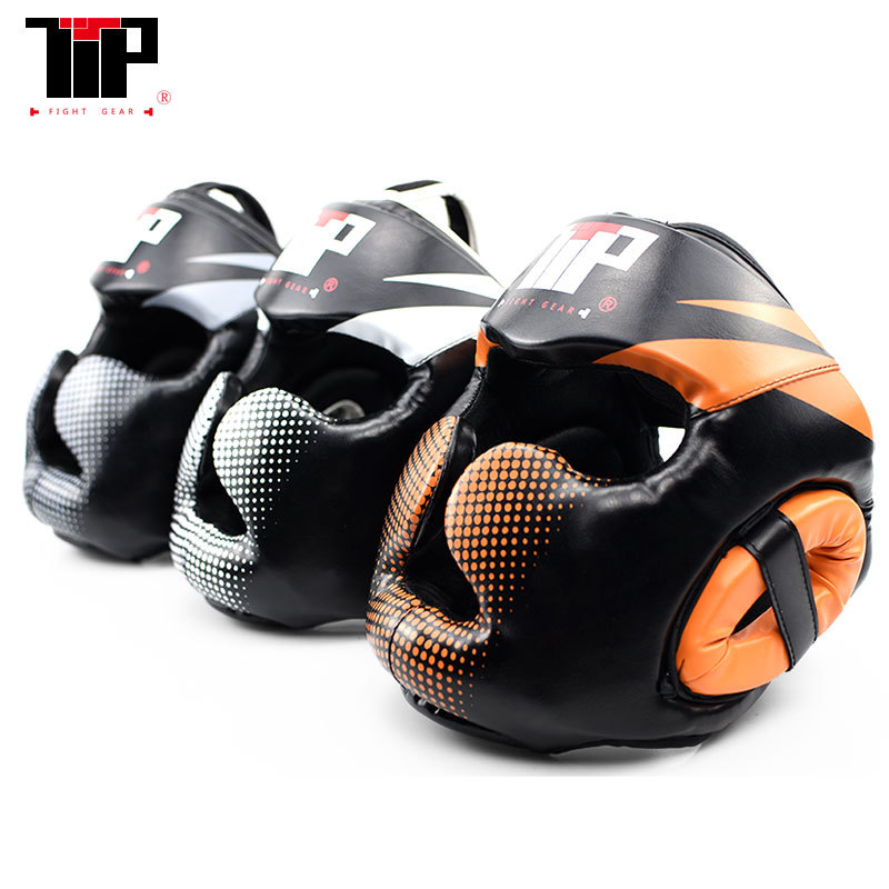 [Cross-border Exclusive] TTP Boxing Helmet Thickened Head Protector Sanda Muay Thai Fighting Protector Taekwondo Head Protector