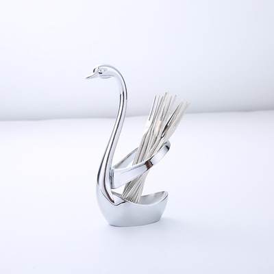天鹅座批发 水果叉底座摆台咖啡勺甜品勺餐具收纳架 酒店摆台用品|ru