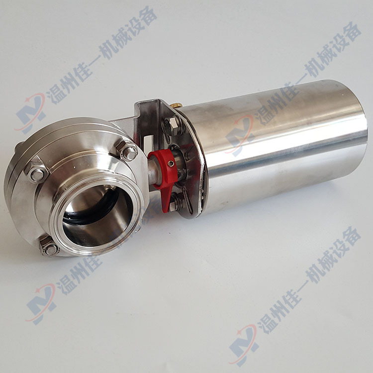 卫生级不锈钢气动快装蝶阀 双作用气动快装蝶阀 气动快装卡箍蝶阀