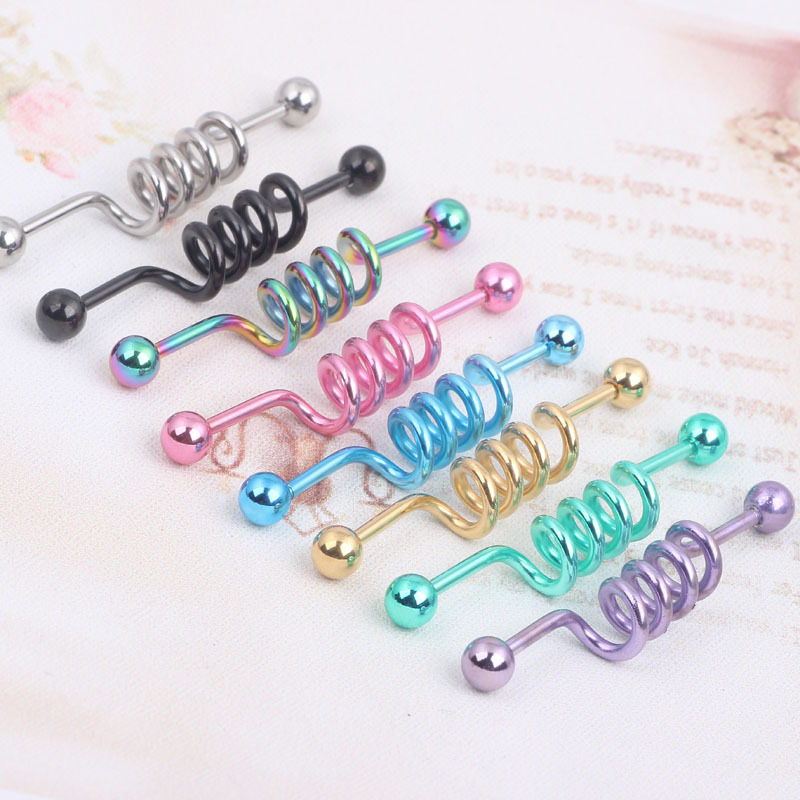 Labret piercing jewelry detail image