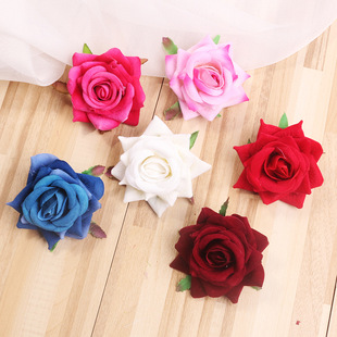 DIY 6cm flannel curling simulation exquisite small Rose Wedding decorative flowers flowers