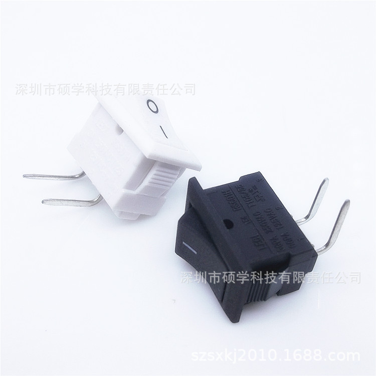 供应 船型开关KCD1弯脚15*21/15*10两档2脚 侧插脚打弯电源开关