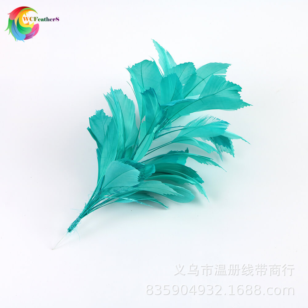 厂家现货直接大飘羽毛胸花纯手工修边波浪花卉白天鹅毛头饰一个起详情图6