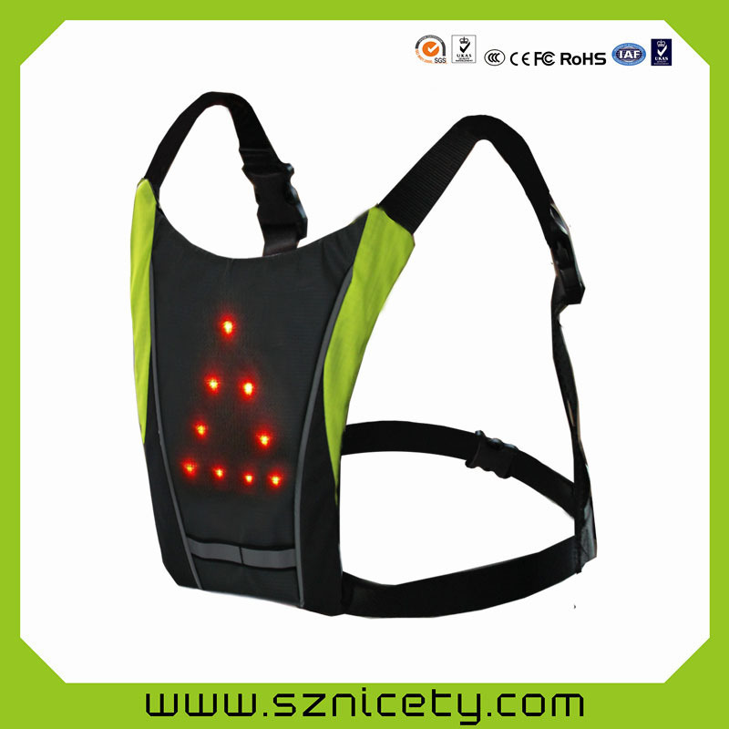 LED luminous vest single warning luminous vest running cycling LED warning vest