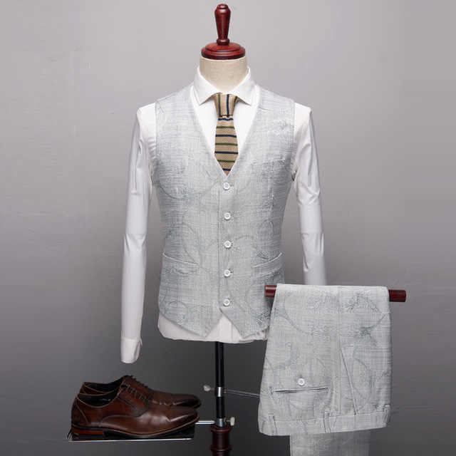 Linen fine leisure suit suit men’s Wedding Suit