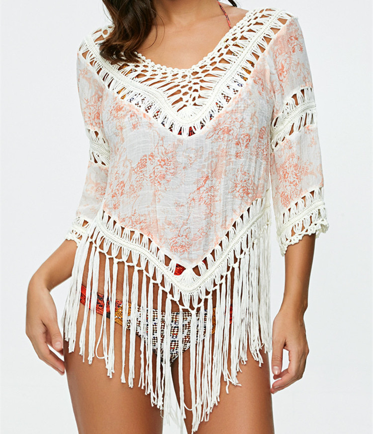 2017夏季新款棉麻大码宽松沙滩罩衫防晒空调针织衫女式上衣女装