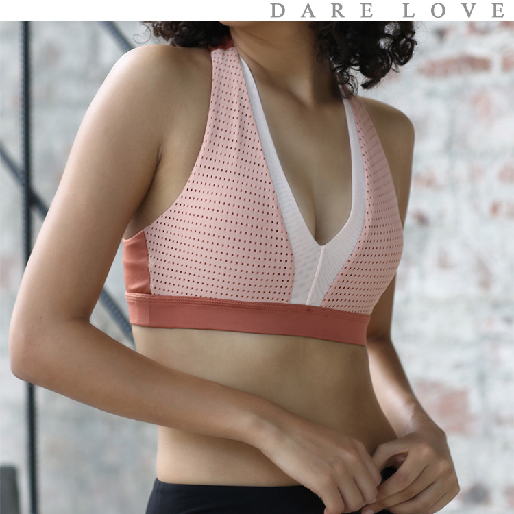 新款健身透气 运动文胸 防震无钢圈瑜伽内衣 排汗吸湿速干背心女|ms