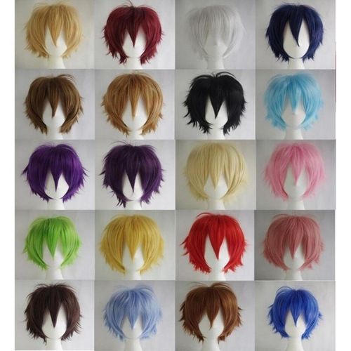 cosplay wig/universal color reversed cos short hair high temperature wire cross-border exclusive product