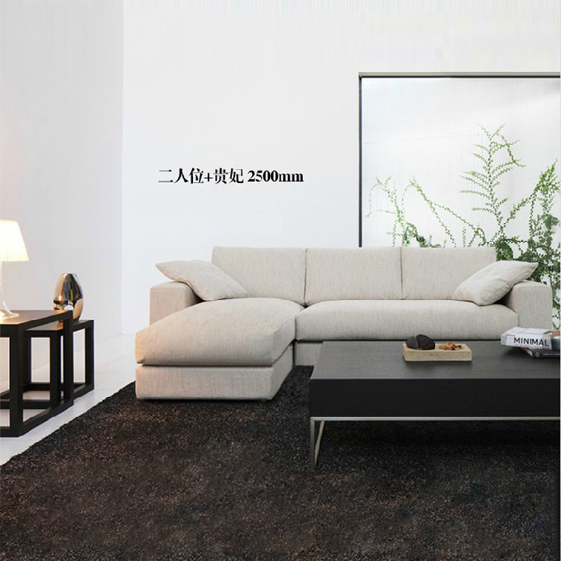 Suministro del fabricante: Sofá de tela nórdico, apartamento pequeño, sala de estar moderna minimalista, conjunto de chaise longue, extraíble y lavable, estilo moderno.