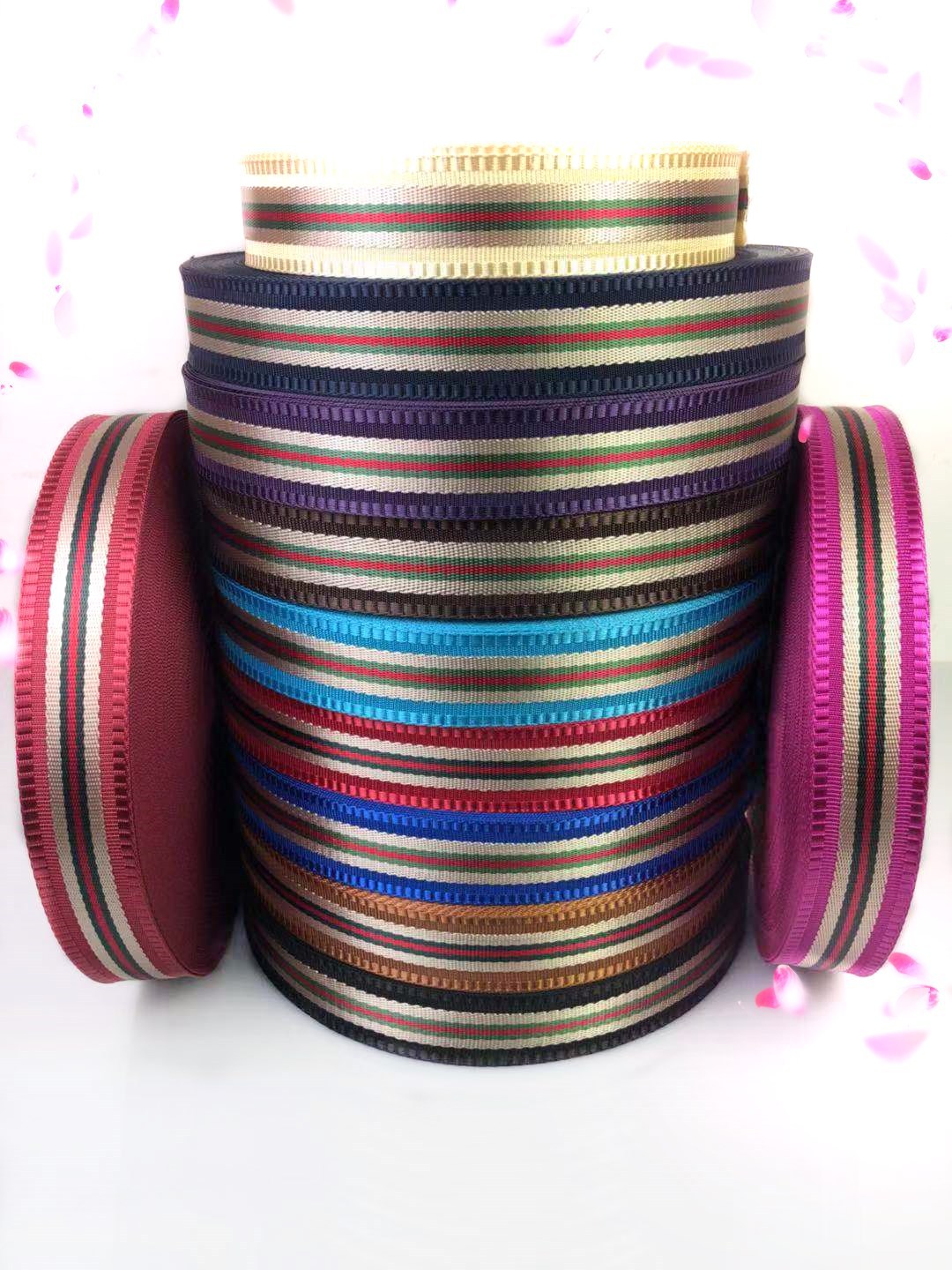 尼龙间色箱包手腕民族风织带织带现货批发定做25mm32mm38mm多颜色