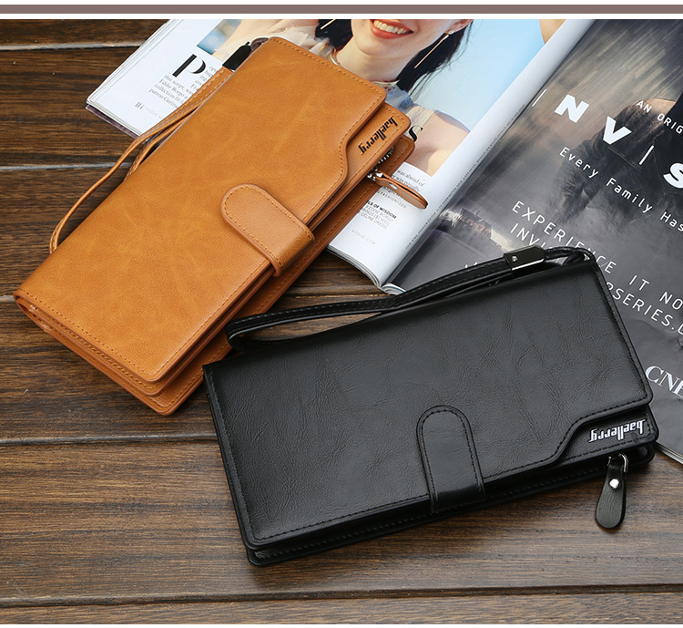 Unisex Solid Color Pu Leather Open Long Wallets display picture 1